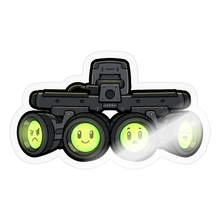 Load image into Gallery viewer, Tacticuties Night Vision Quad 4&quot; Sticker - transparent glossy