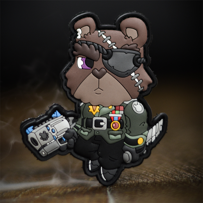 Tactical teddy top bear patch